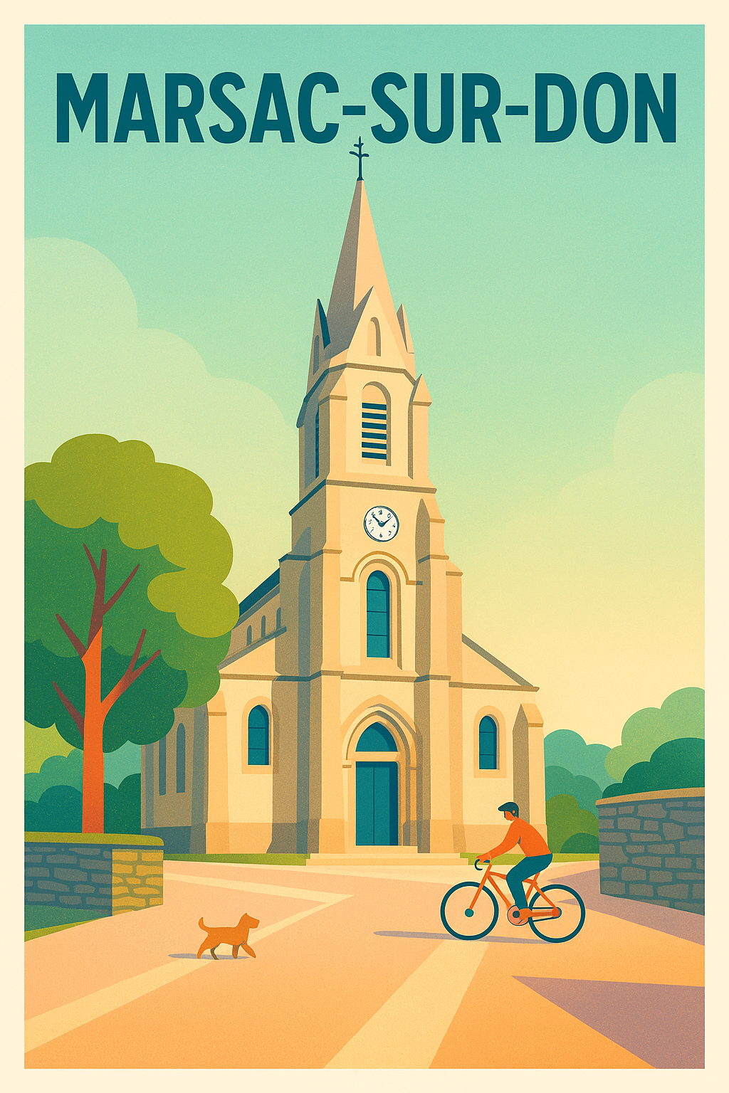 Affiche de Marsac-sur-Don - Charme paisible et architecture emblématique