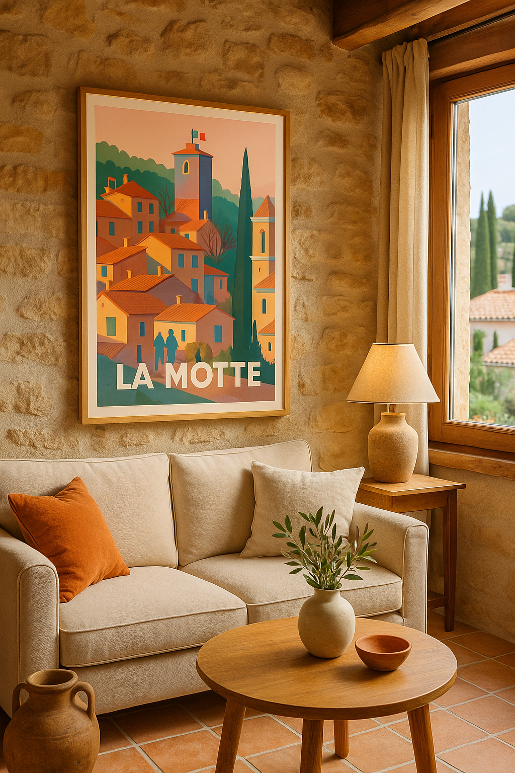 Mise en situation Affiche de La Motte - Charme provençal au crépuscule
