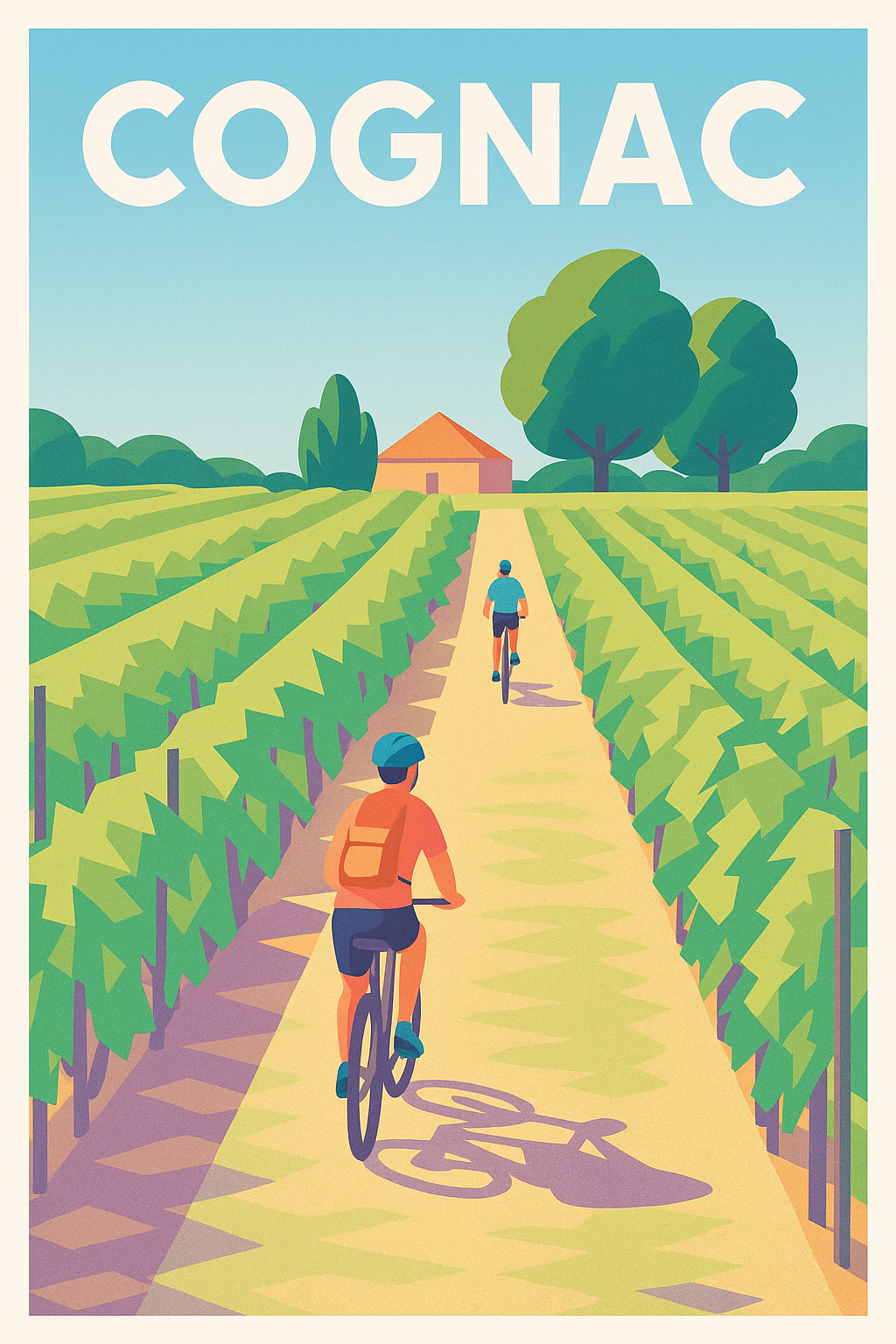 Affiche de Cognac - Échappée vélo au cœur des vignobles