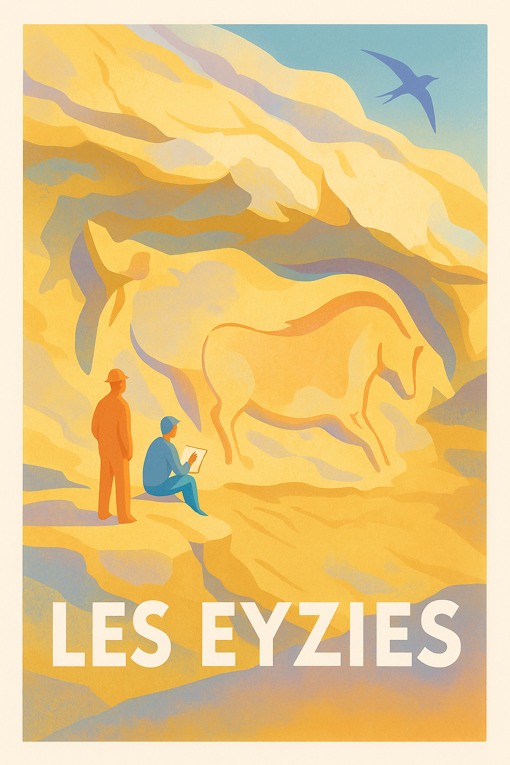 Affiche Les Eyzies — Au cœur de la Préhistoire · poster d'art de Les Eyzies