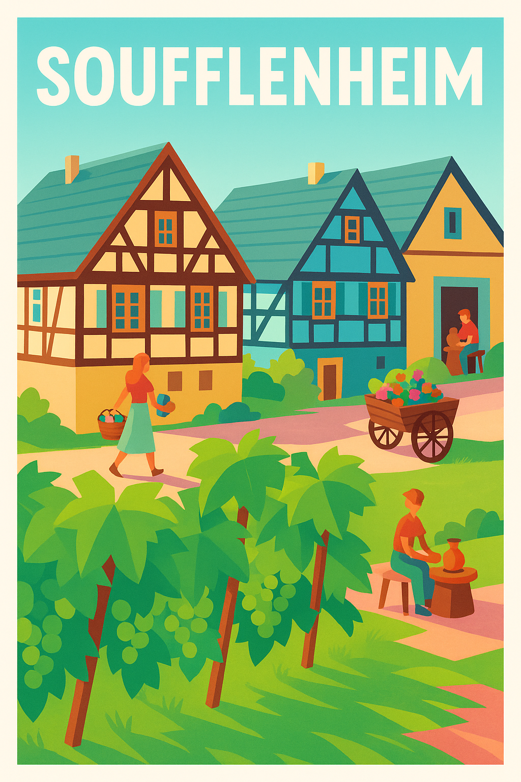 Affiche de Soufflenheim - Charme traditionnel d'Alsace