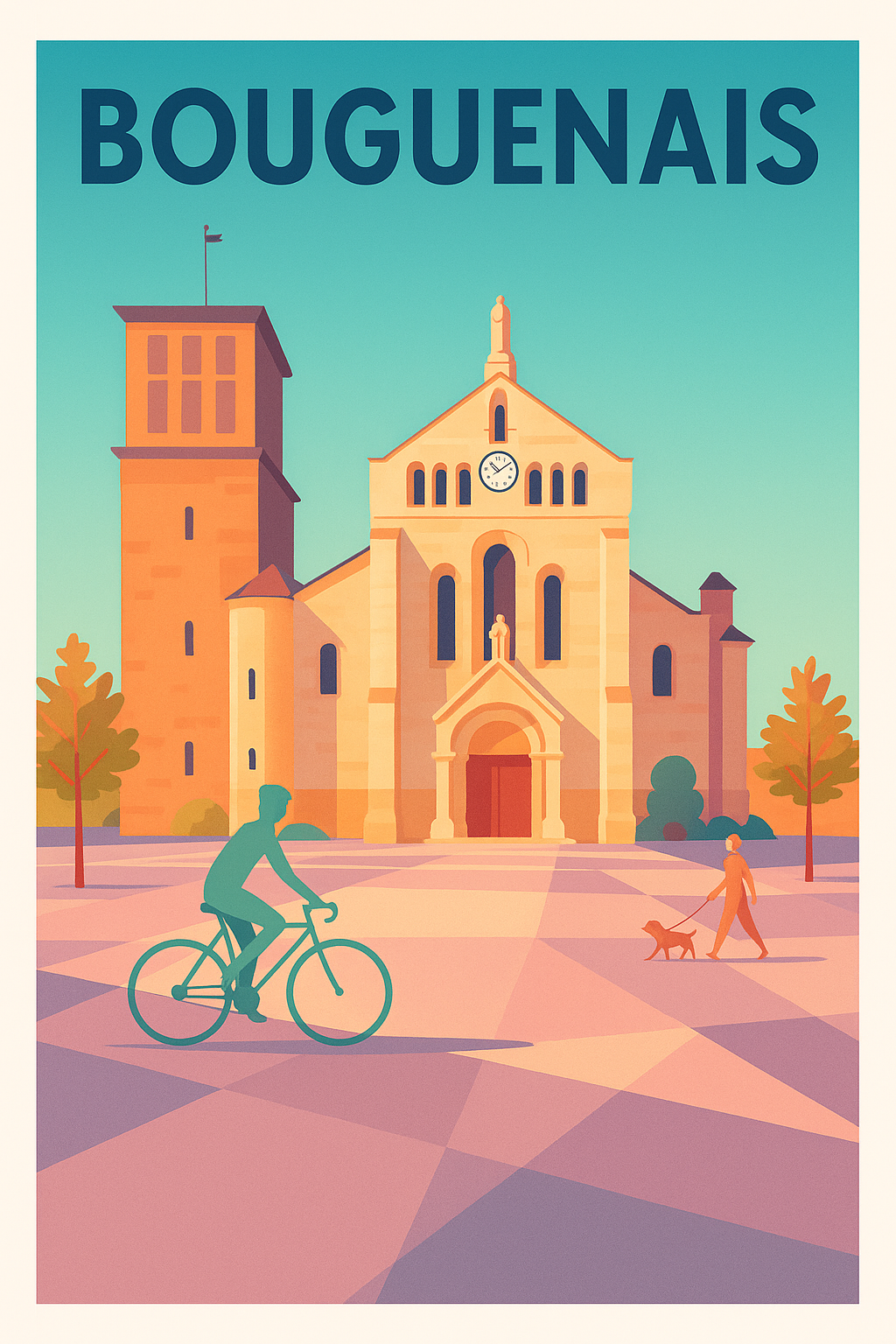 Affiche de Bouguenais - Ambiance paisible et architecturale