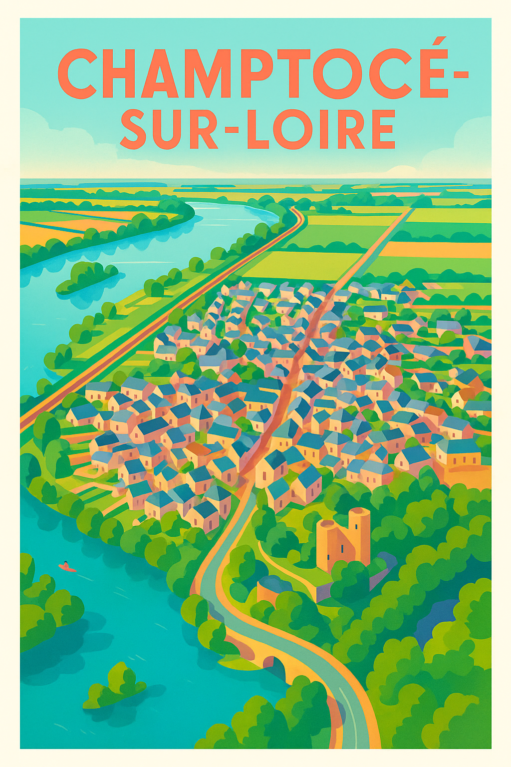 Affiche de Champtocé-sur-Loire - Authenticité et Charme Ligérien
