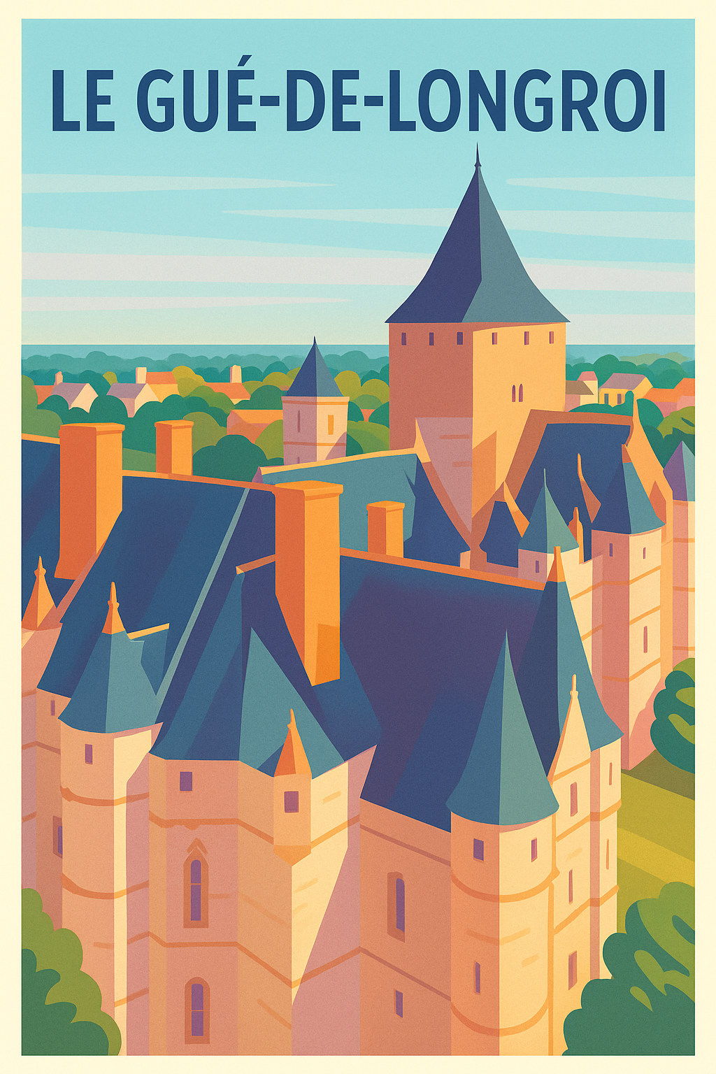 Affiche de Le Gué-de-Longroi - L'élégance d'un château historique