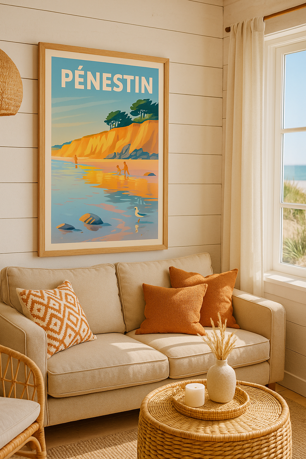 Mise en situation Affiche de Pénestin - Évasion en bord de mer et falaises dorées