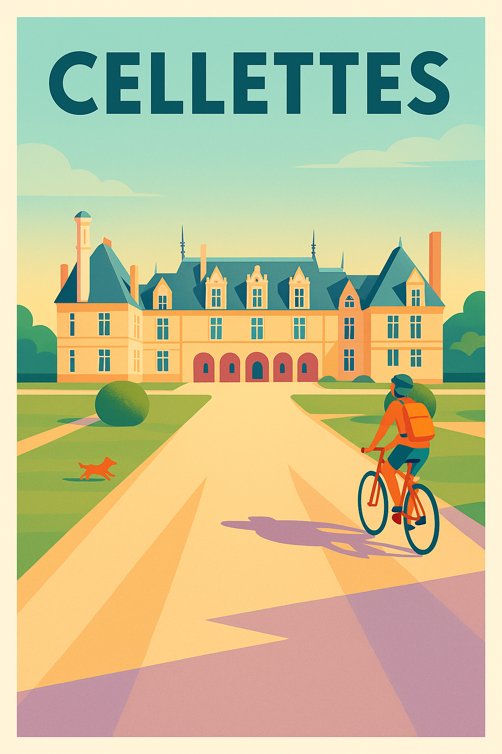 Affiche de Cellettes - Escapade à vélo au cœur du patrimoine