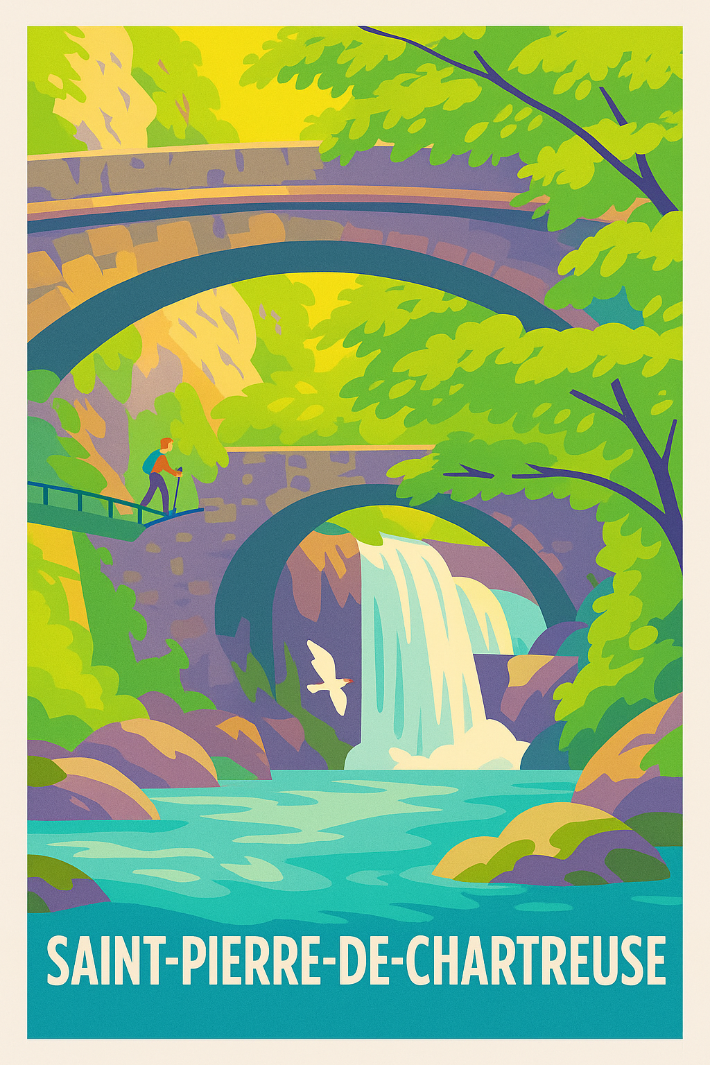 Affiche de Saint-Pierre-de-Chartreuse - La nature sublimée entre cascades et ponts anciens