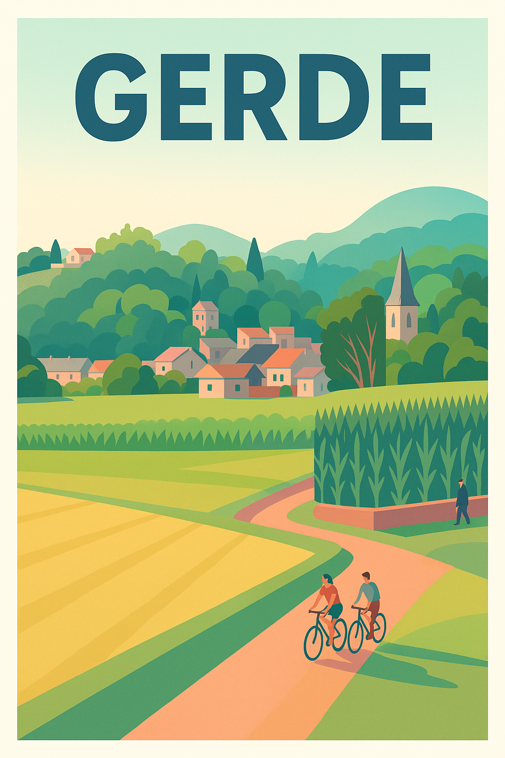 Affiche de Gerde - Évasion champêtre et douceur de vivre