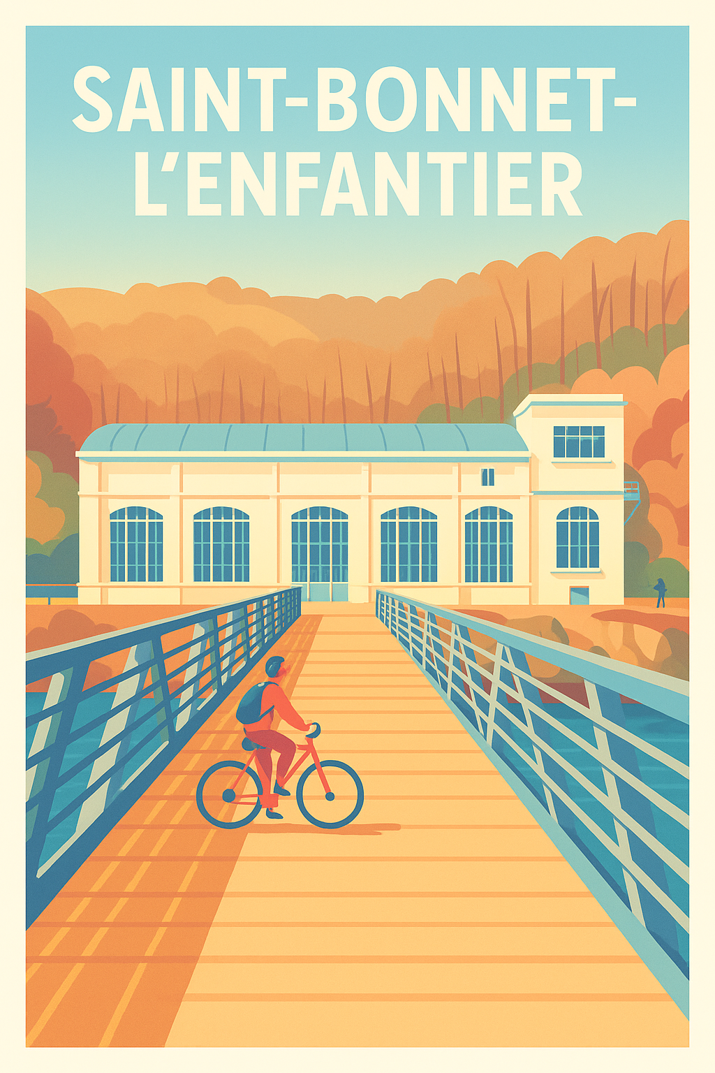 Affiche Saint-Bonnet-l'Enfantier — Évasion au cœur de la nature · poster d'art de Saint-Bonnet-l'Enfantier