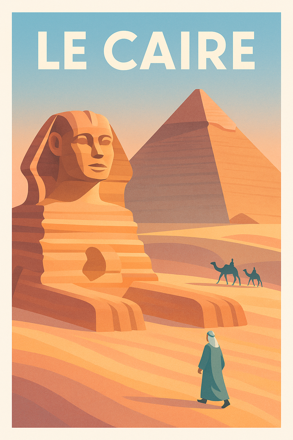 Affiche Le Caire — Légendes du désert et mystères antiques · poster d'art de Le Caire