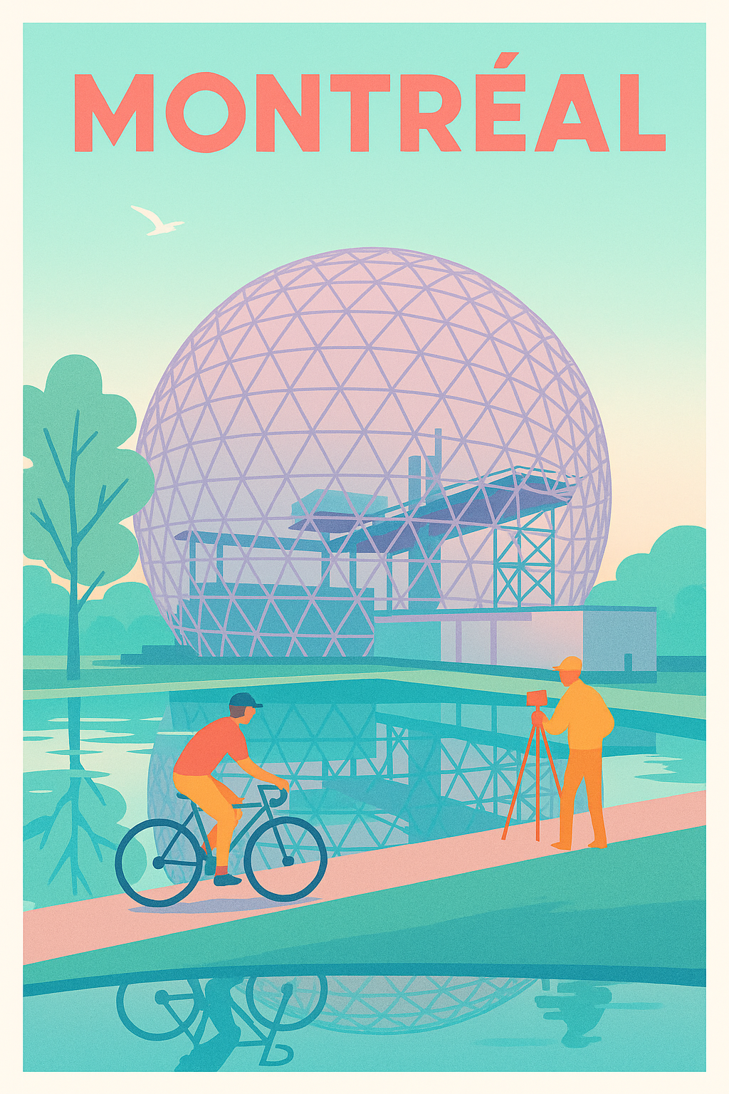 Affiche de Montréal - Exploration urbaine au Biosphère