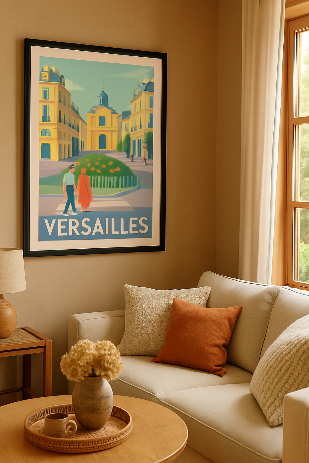 Mise en situation Affiche de Versailles - Promenade romantique au cœur de la ville