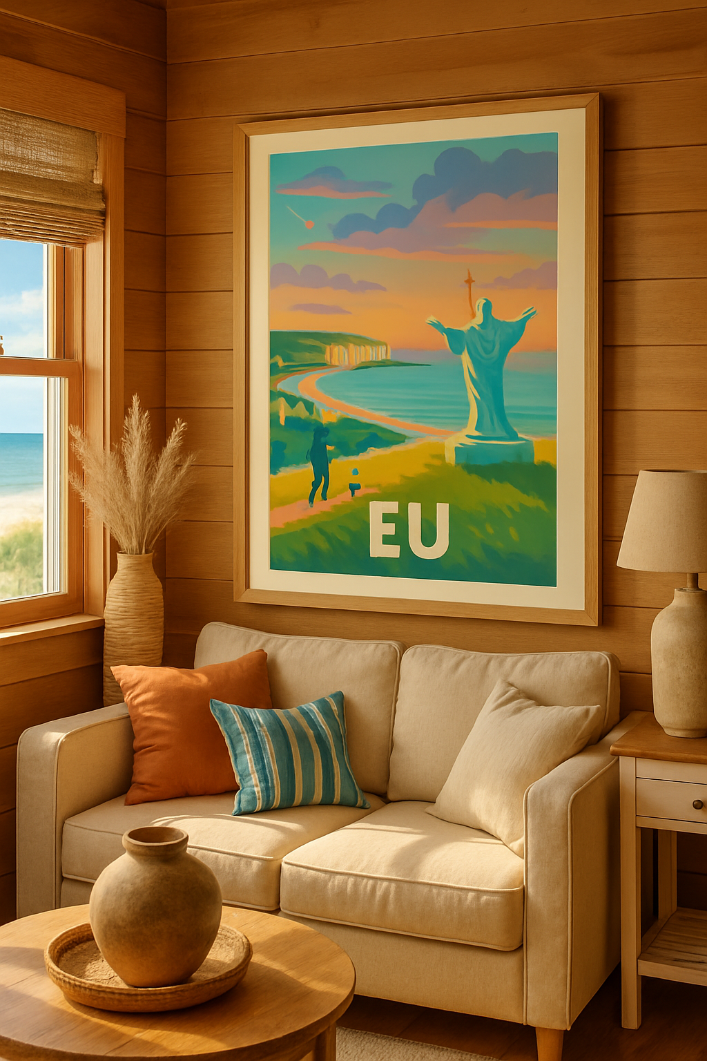 Mise en situation Affiche de Eu - Panorama inspirant entre ciel et mer