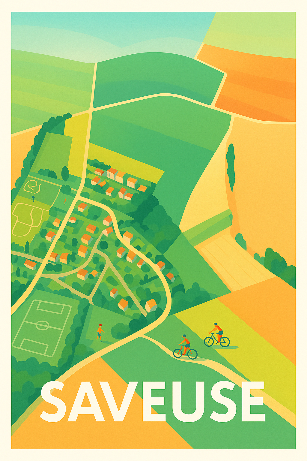 Affiche Saveuse — Charme rural et douceur de vivre · poster d'art de Saveuse
