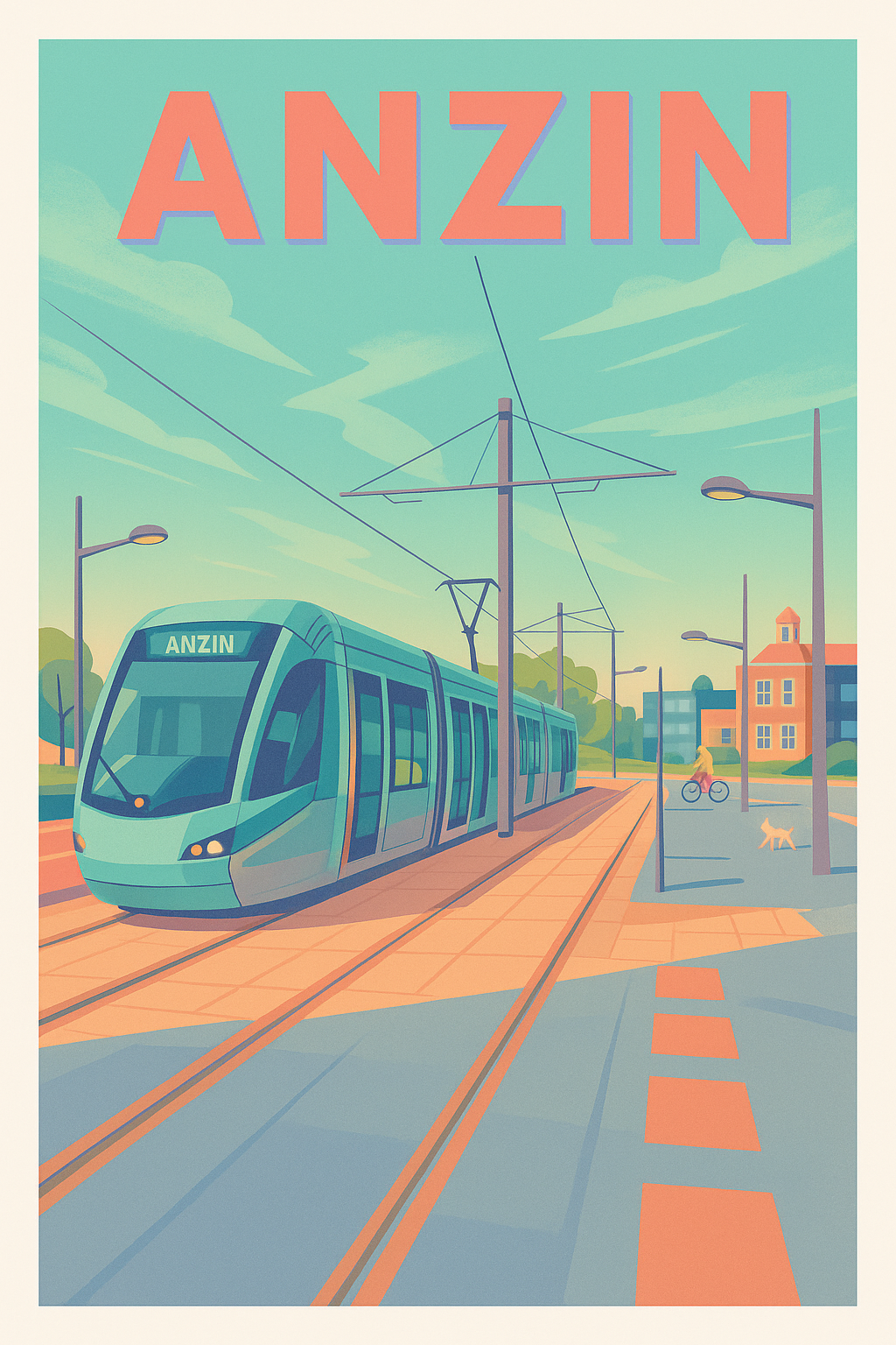 Affiche de Anzin - L'élégance du tramway moderne