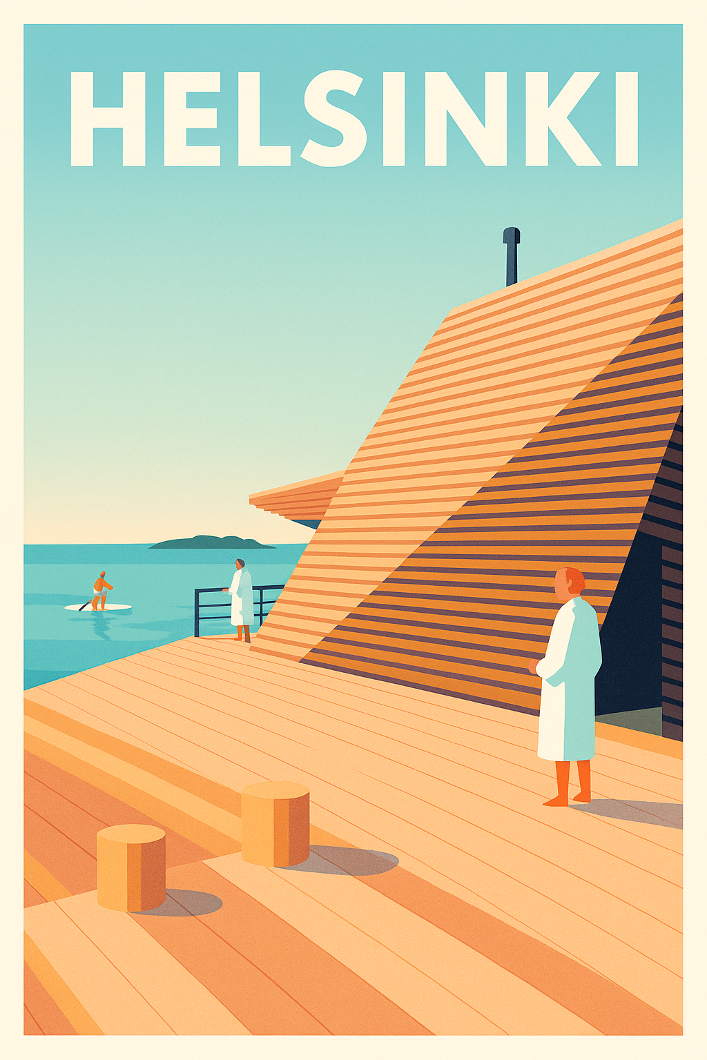 Affiche de Helsinki - Sérénité balnéaire nordique