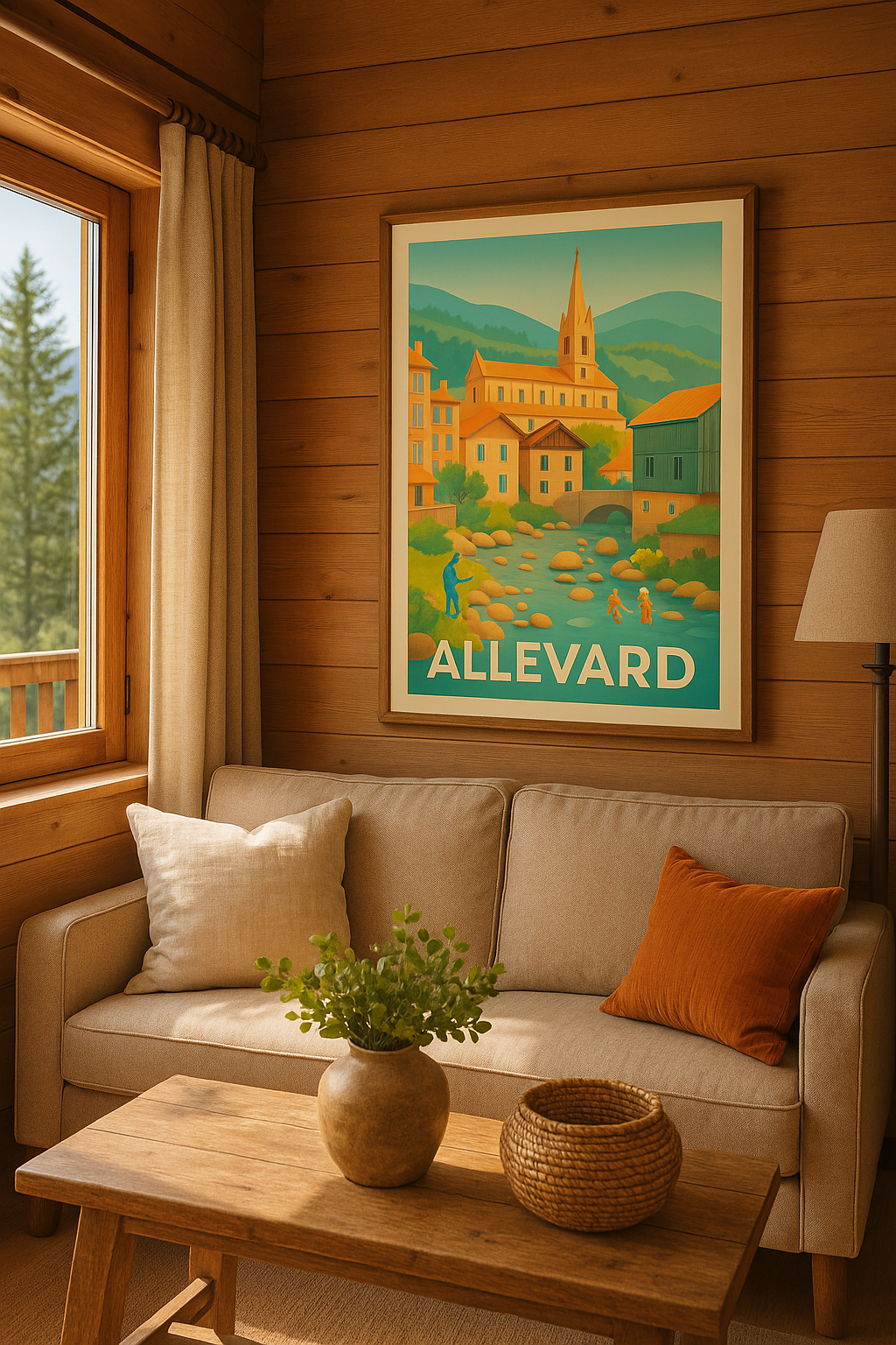 Mise en situation Affiche de Allevard - Charme bucolique au bord de la rivière
