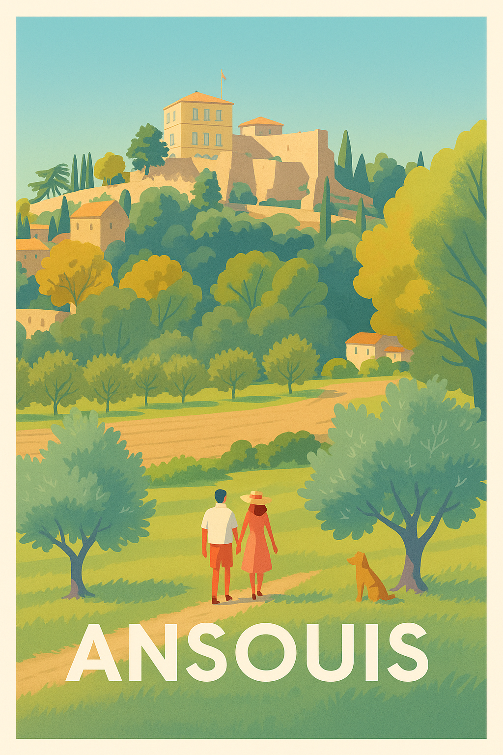 Affiche Ansouis — L'évasion bucolique en Provence · poster d'art de Ansouis
