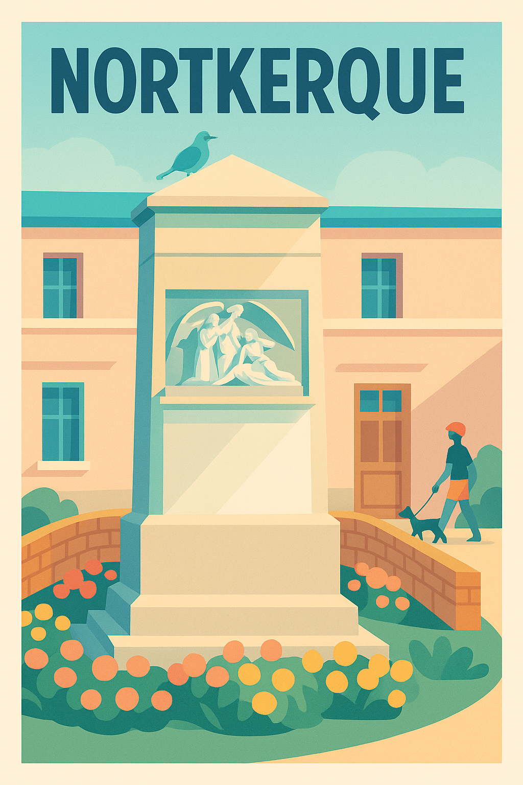 Affiche de Nortkerque - Charme paisible et patrimoine local