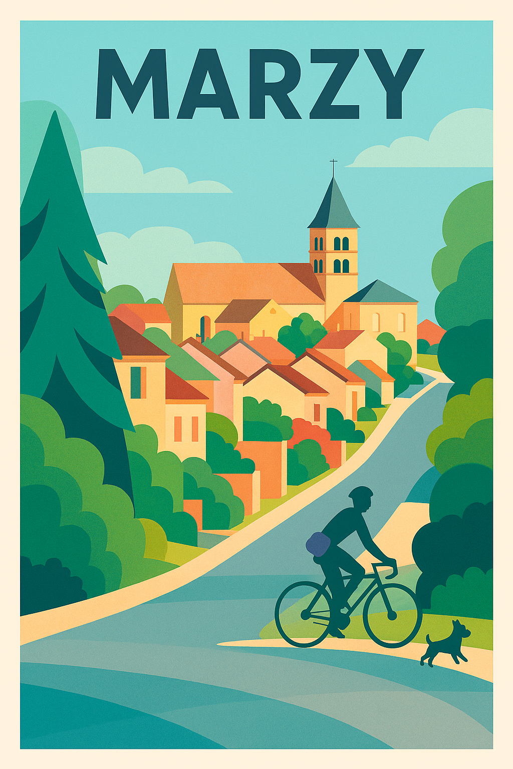 Affiche de Marzy - Charme pastoral et douceur de vivre