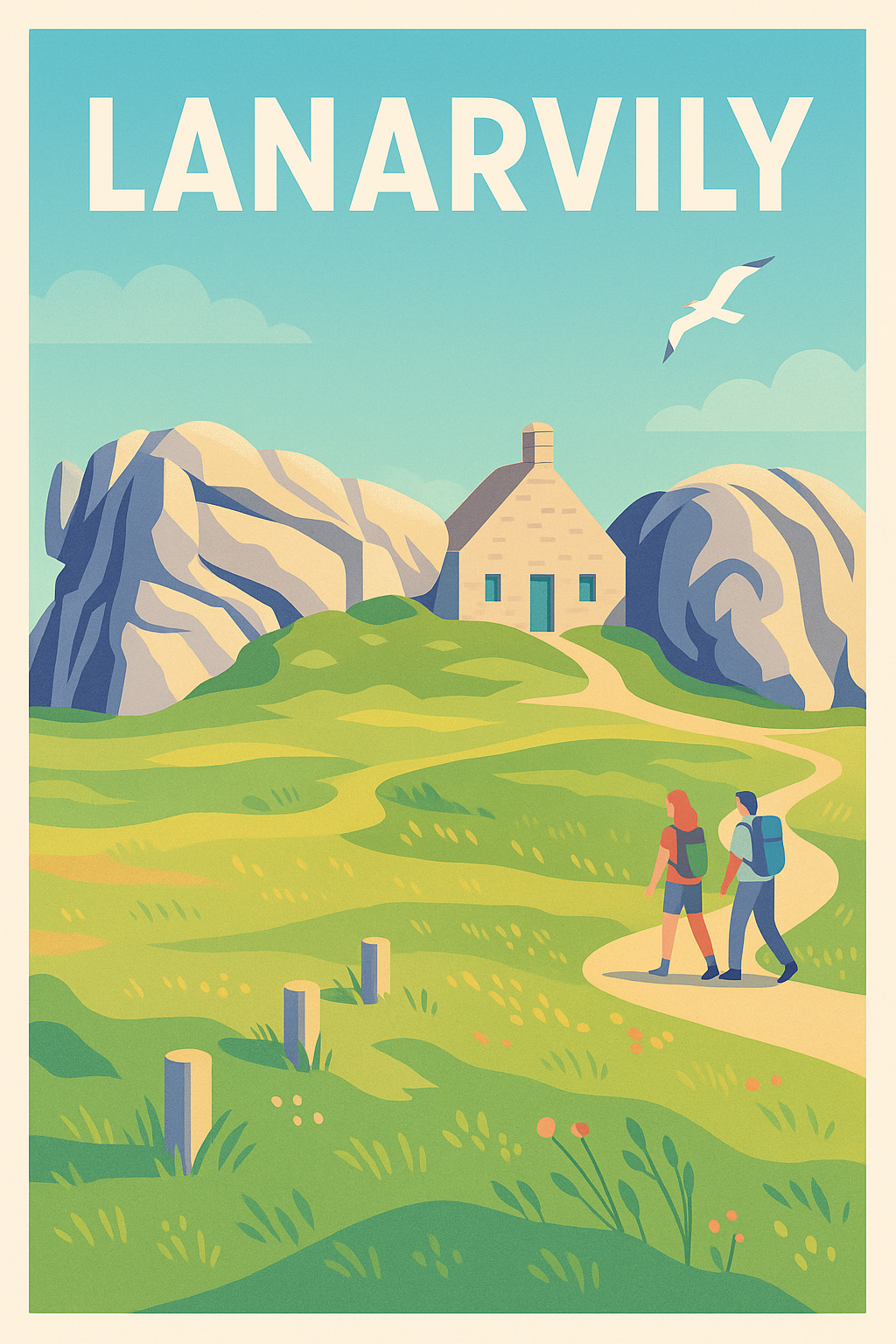 Affiche Lanarvily — Invitation à la randonnée et à la nature · poster d'art de Lanarvily