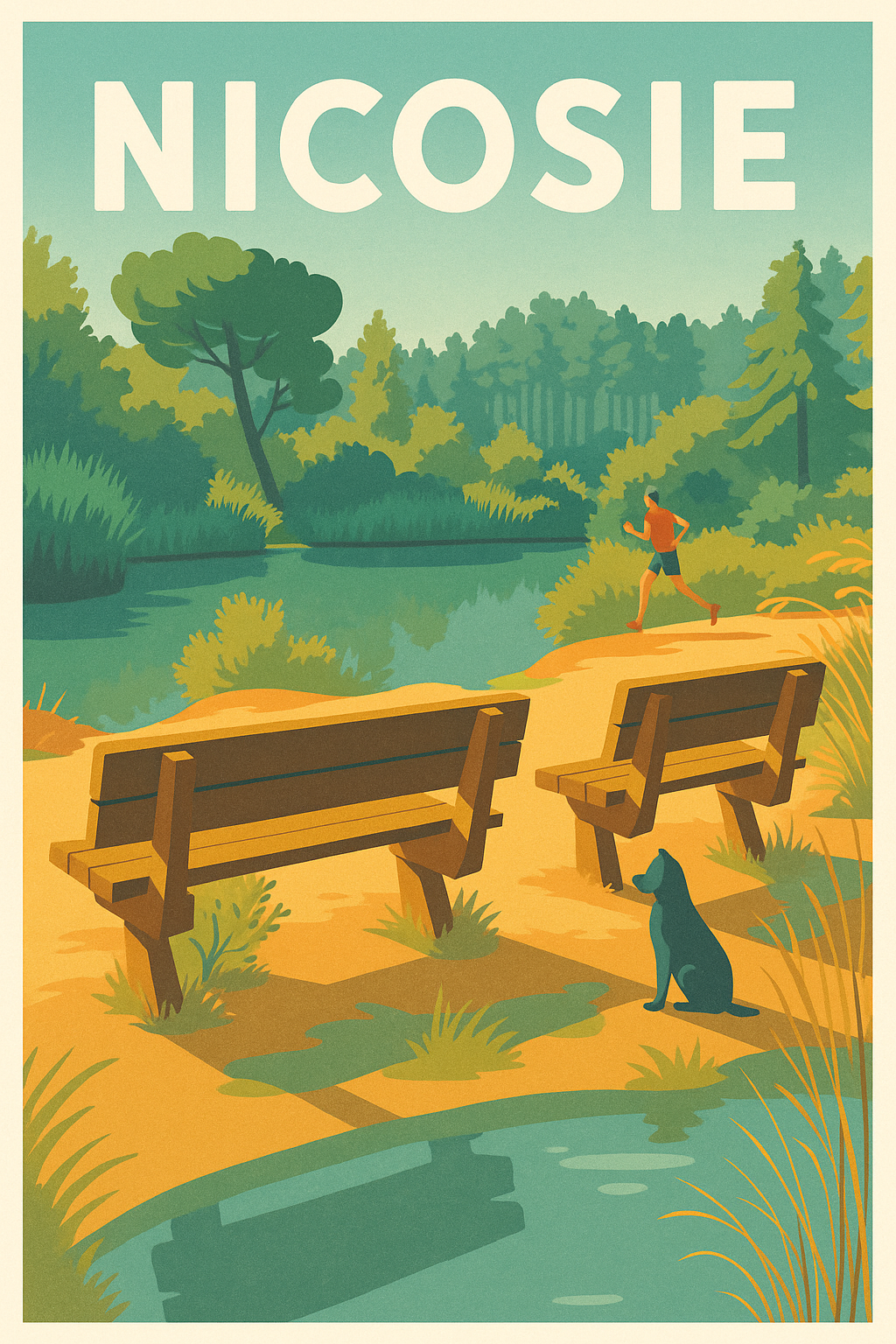 Affiche de Nicosie - Atmosphère paisible au bord de l'eau