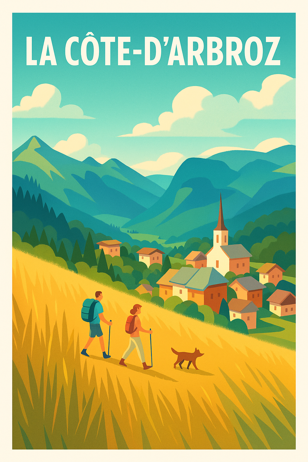 Affiche La Côte-d'Arbroz — Découvrez l'évasion montagnarde · poster d'art de La Côte-d'Arbroz
