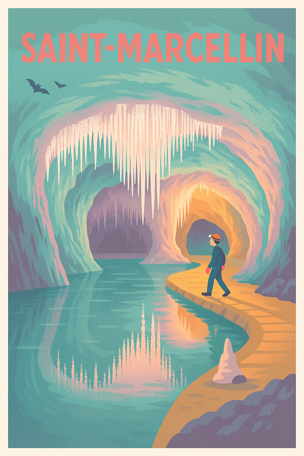 Affiche de Saint-Marcellin - Explorez les merveilles souterraines