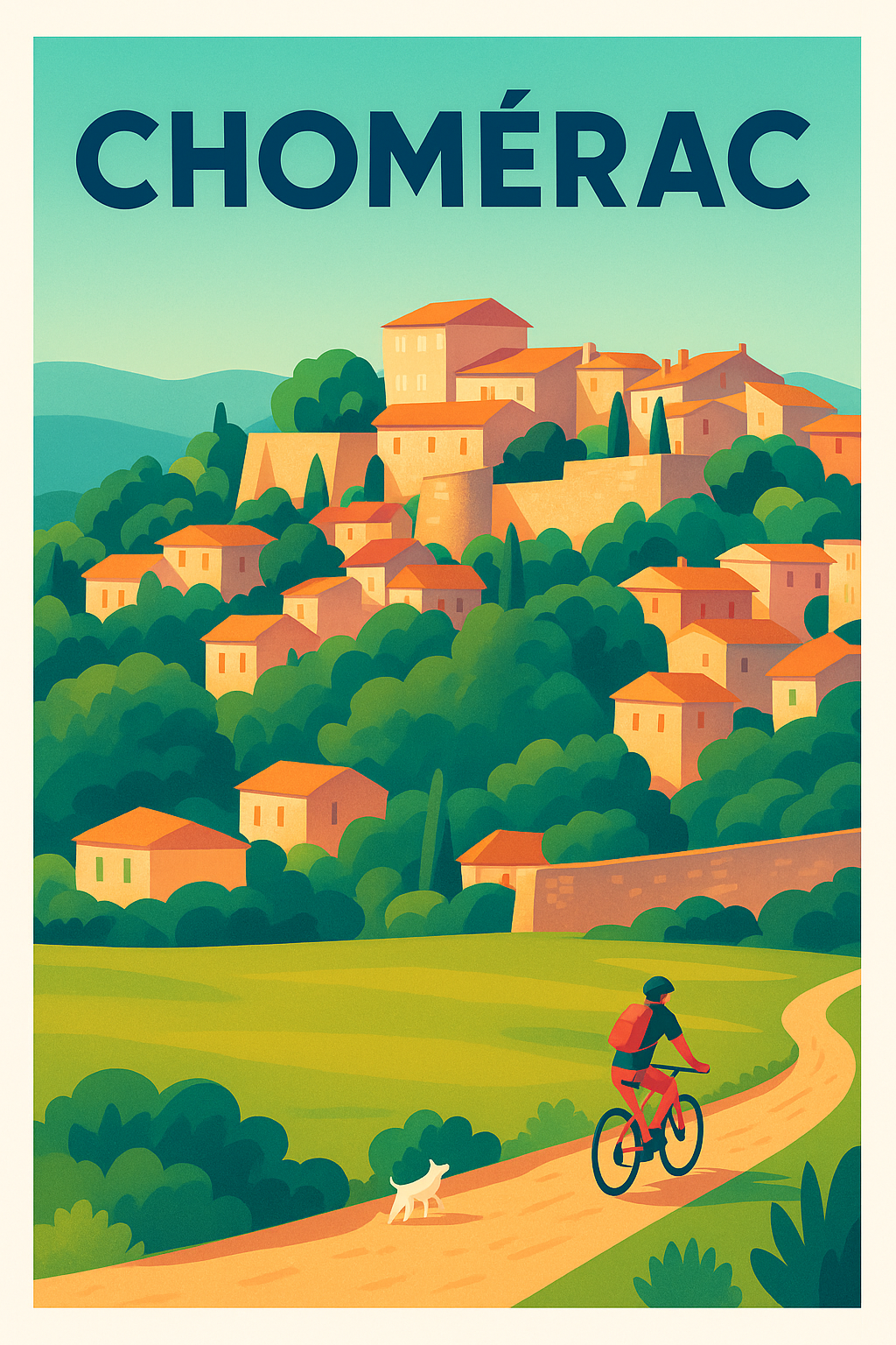 Affiche de Chomérac - Charme et nature en Ardèche
