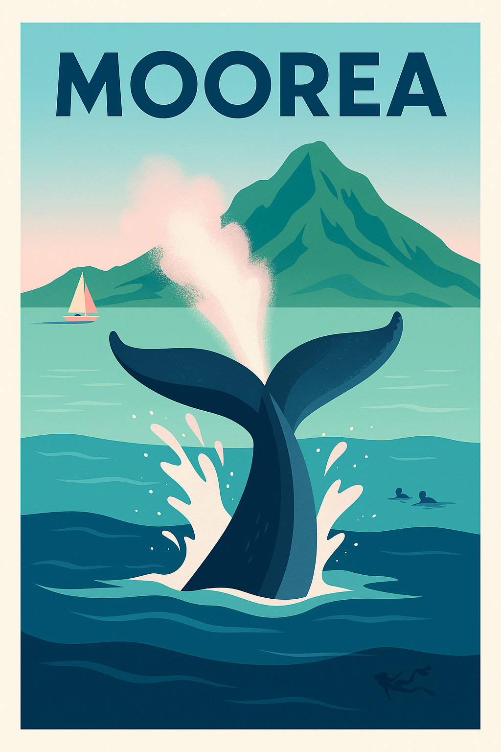 Affiche de Moorea - Évasion marine et nature spectaculaire