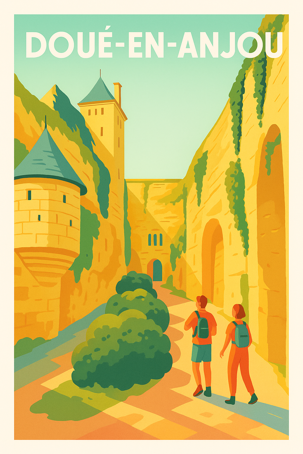 Affiche de Doué-en-Anjou - Voyage au cœur de la vallée troglodytique