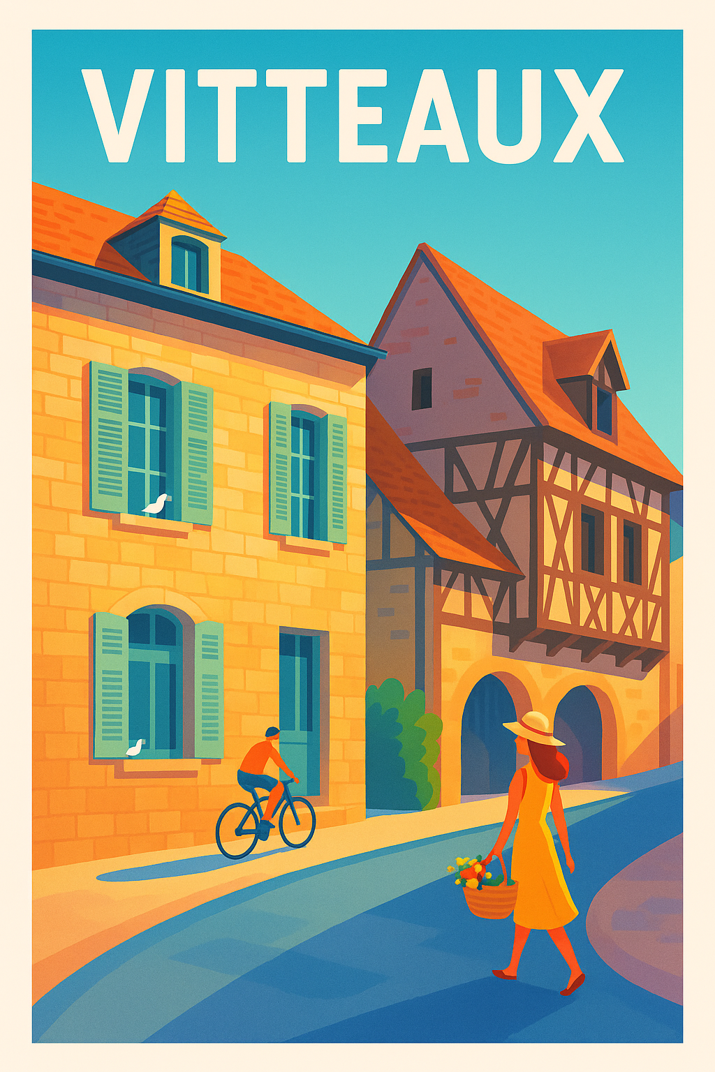 Affiche de Vitteaux - Charme et douceur d'une balade provençale