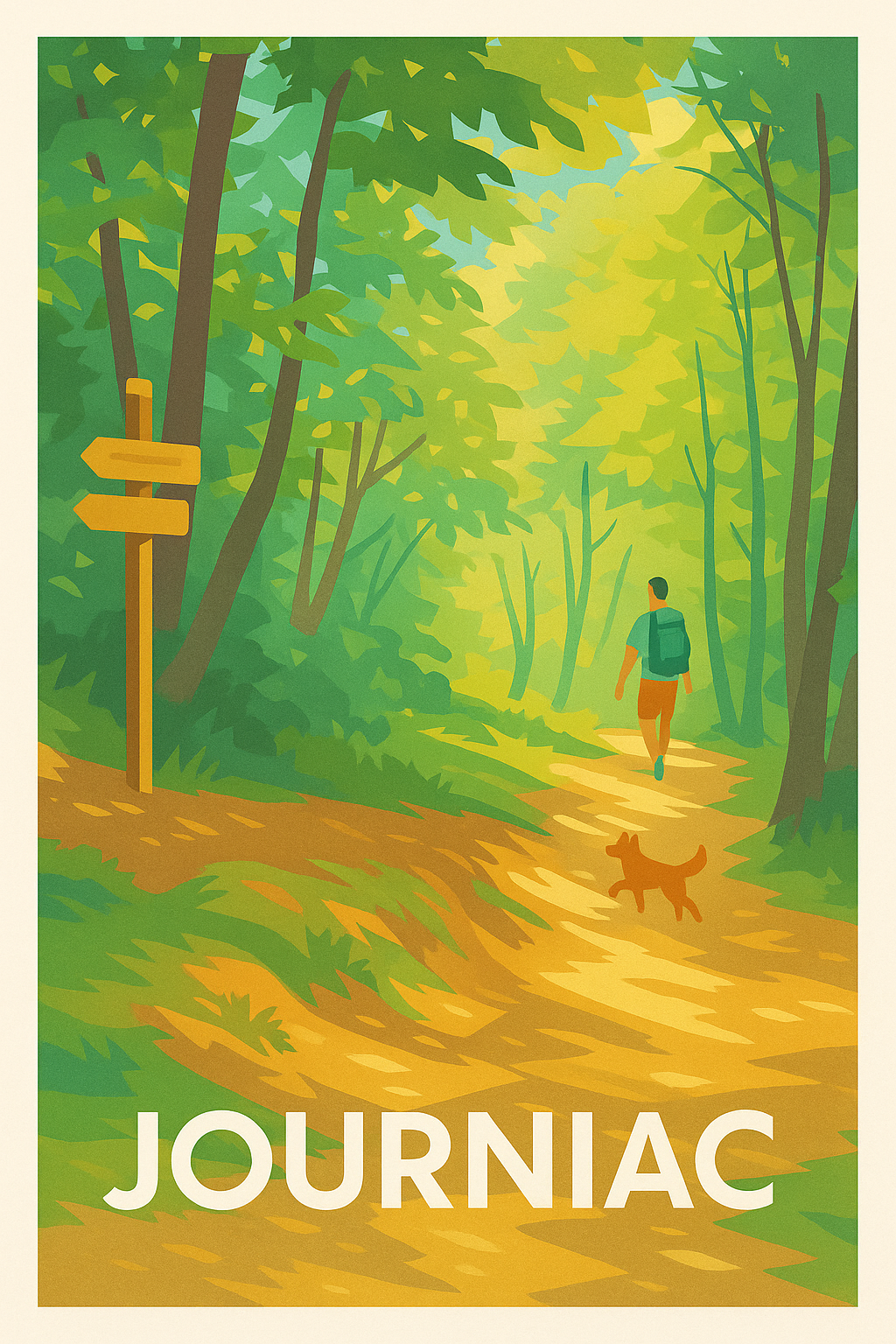 Affiche Journiac — Échappée nature au cœur des sentiers · poster d'art de Journiac