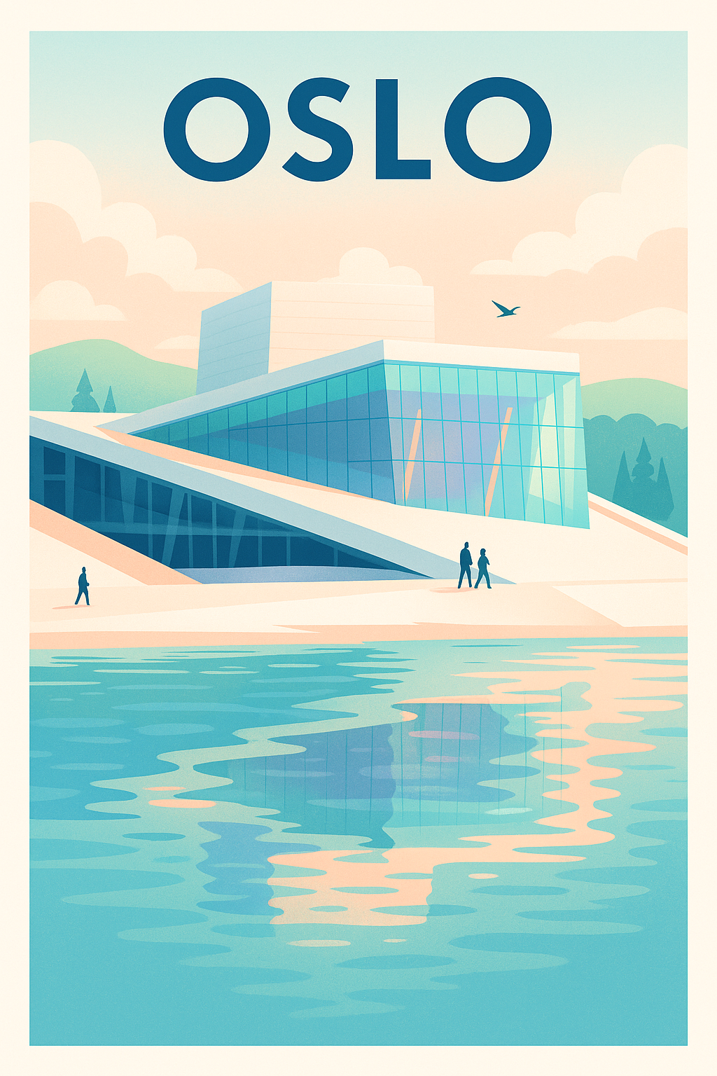 Affiche de Oslo - Élégance nordique au bord de l'eau