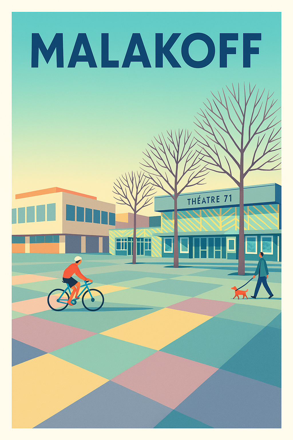 Affiche Malakoff — Douceur de vivre en ville · poster d'art de Malakoff