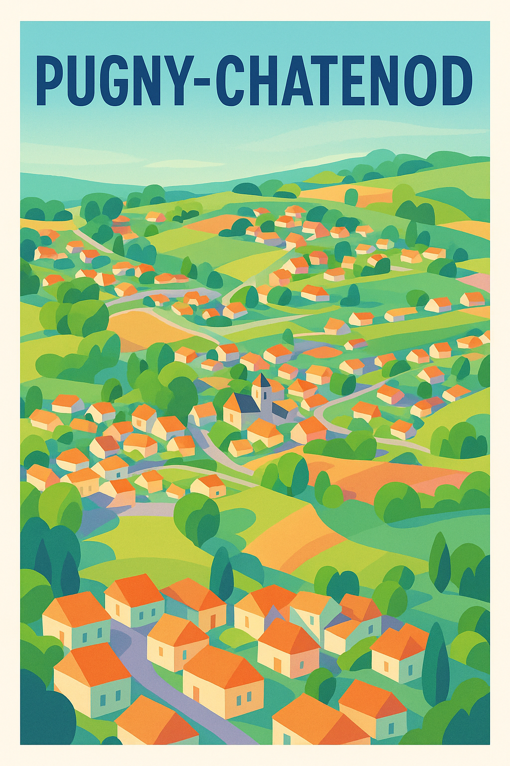 Affiche de Pugny-Chatenod - Charme bucolique et couleurs douces