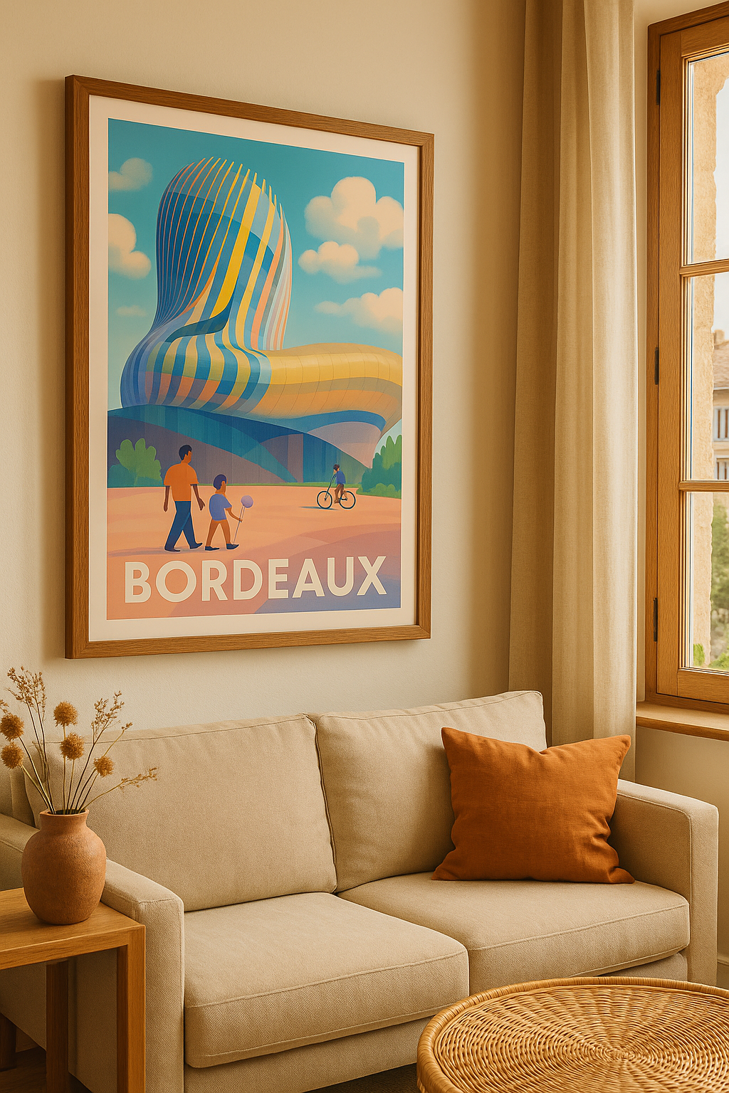 Affiche Bordeaux - La Cité du Vin en couleurs - Afich