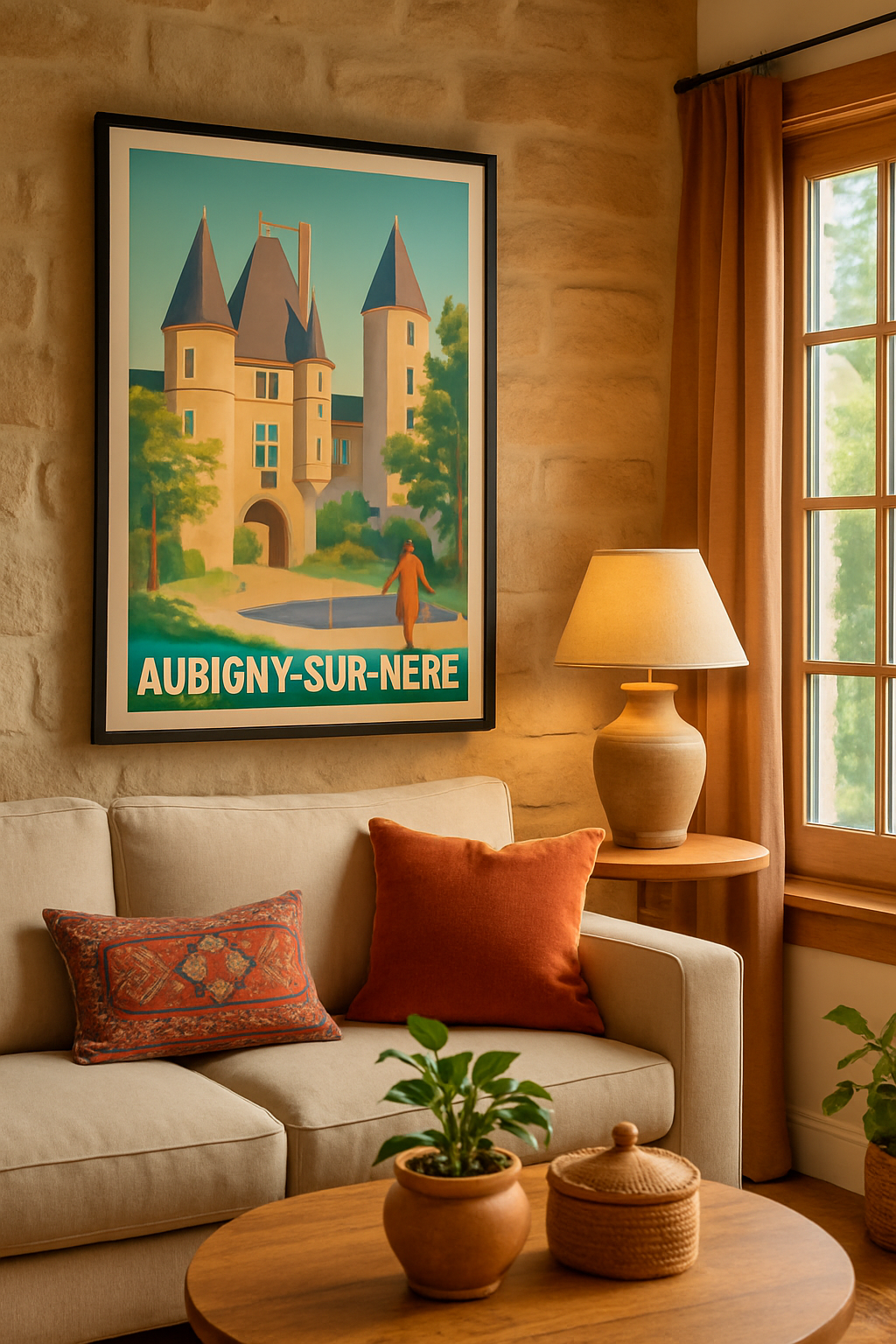 Mise en situation Affiche de Aubigny-sur-Nère - Charme médiéval et lumière douce