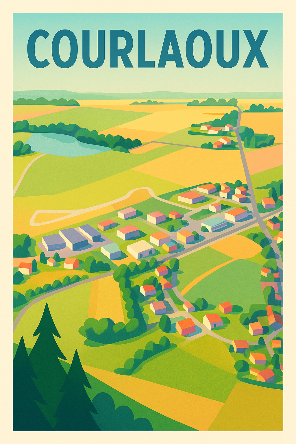 Affiche de Courlaoux - La campagne bucolique en couleurs