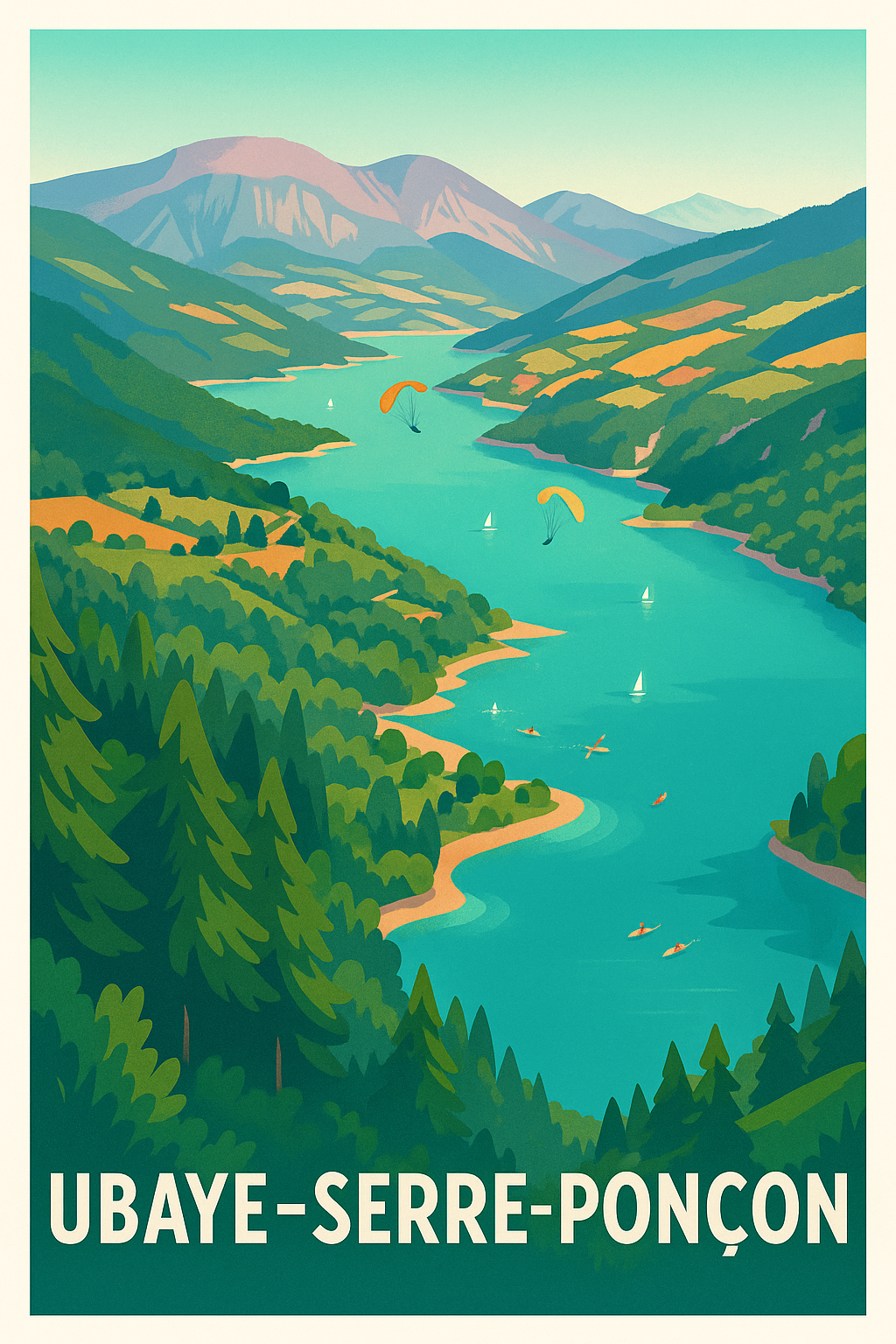 Affiche de Ubaye-Serre-Ponçon - Évasion nature et sports d'eau