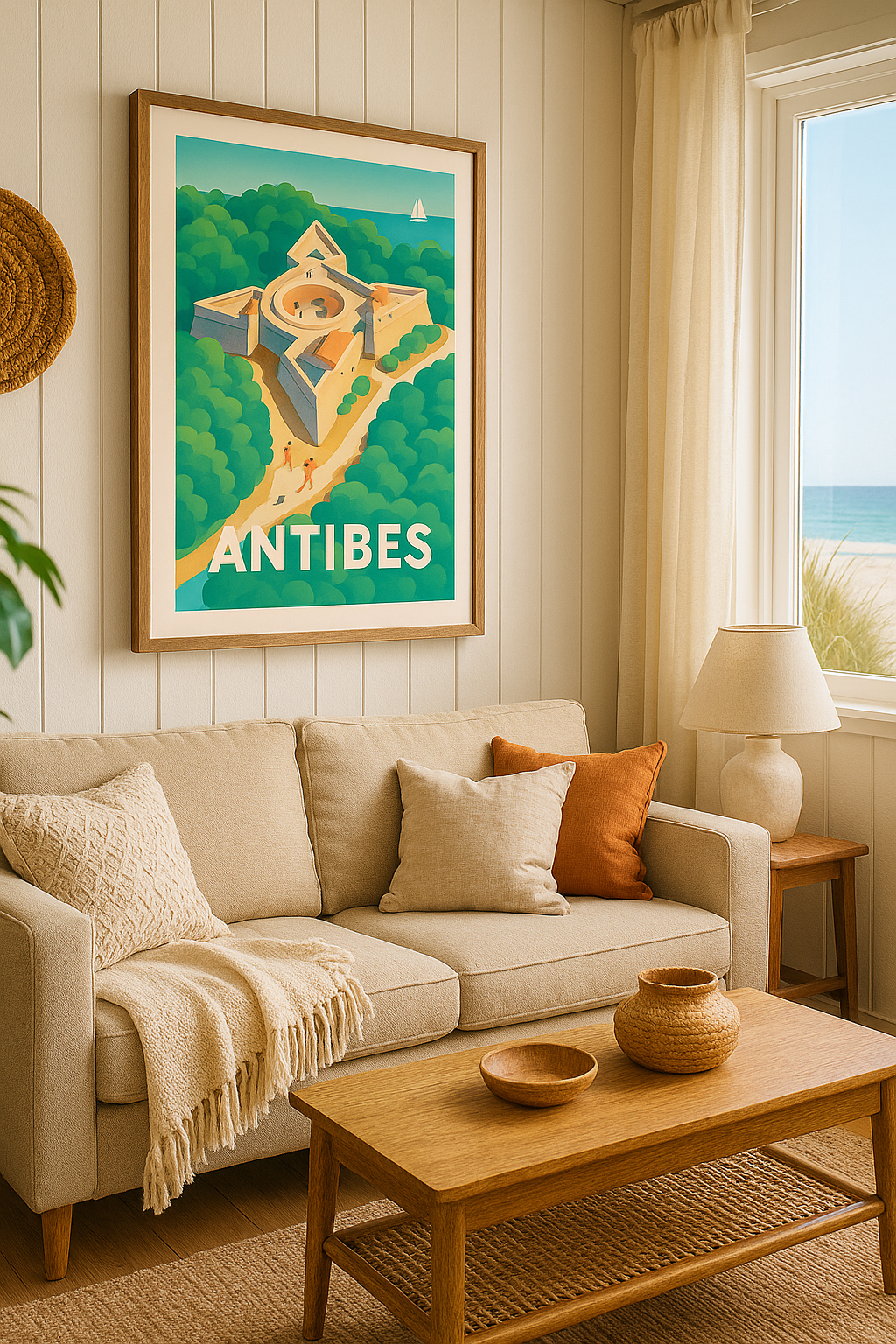 Affiche Antibes - Promenade autour du Fort Carré - Afich