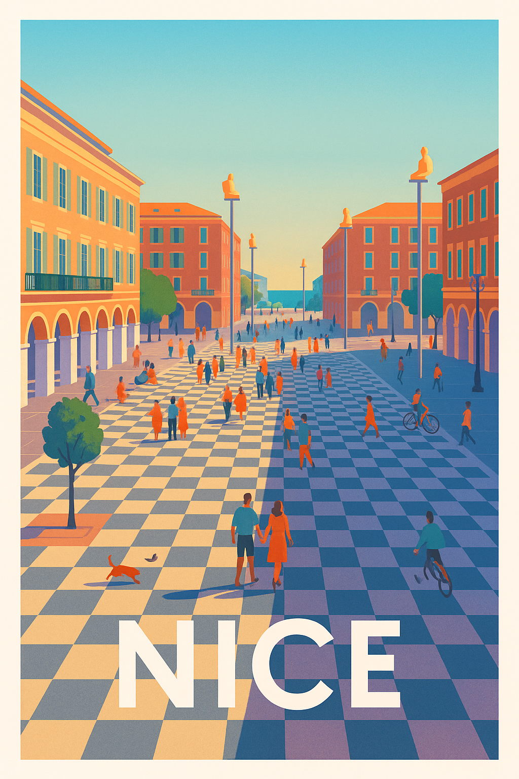 Affiche Nice - Flânerie sur la Promenade du Paillon