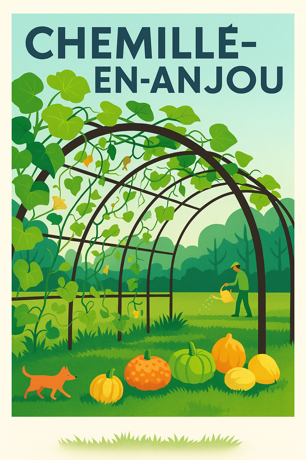 Affiche de Chemillé-en-Anjou - La douceur d'un jardin ensoleillé