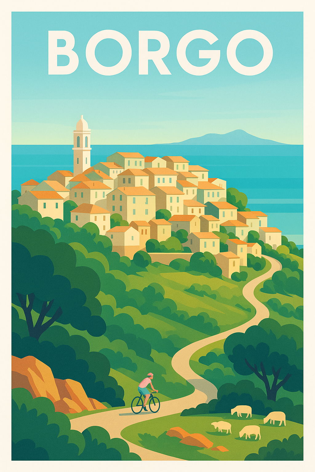 Affiche de Borgo - Escapade paisible en Méditerranée