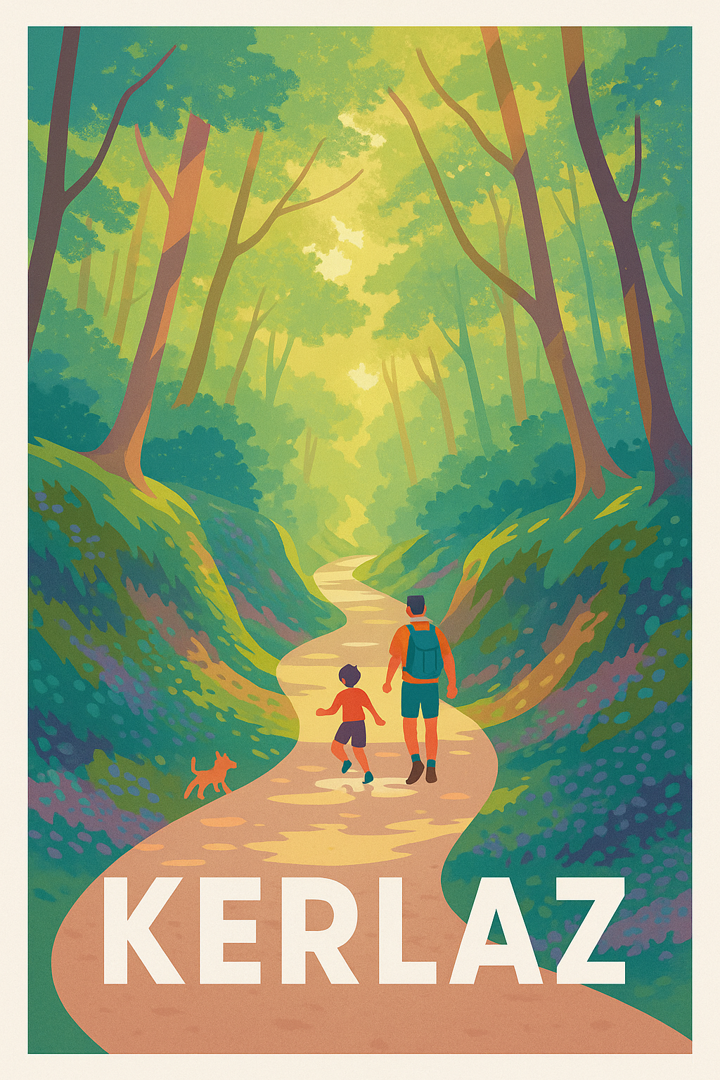 Affiche Kerlaz — Promenade en forêt enchantée · poster d'art de Kerlaz