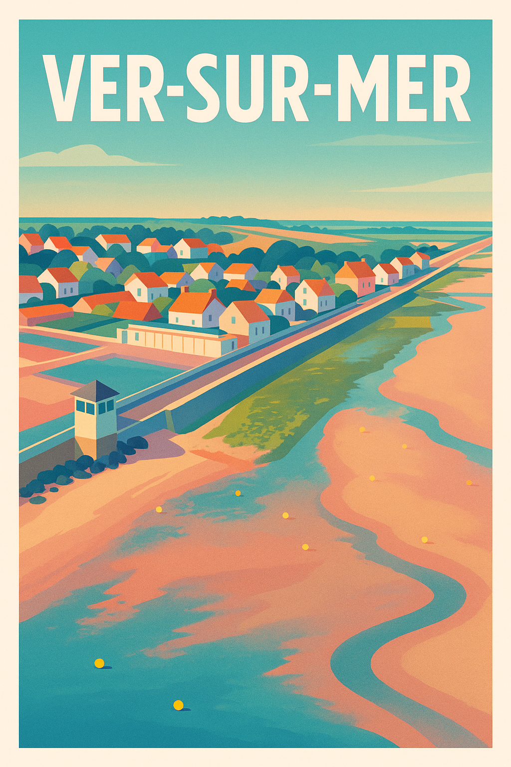 Affiche de Ver-sur-Mer - Charme côtier et douceur normande