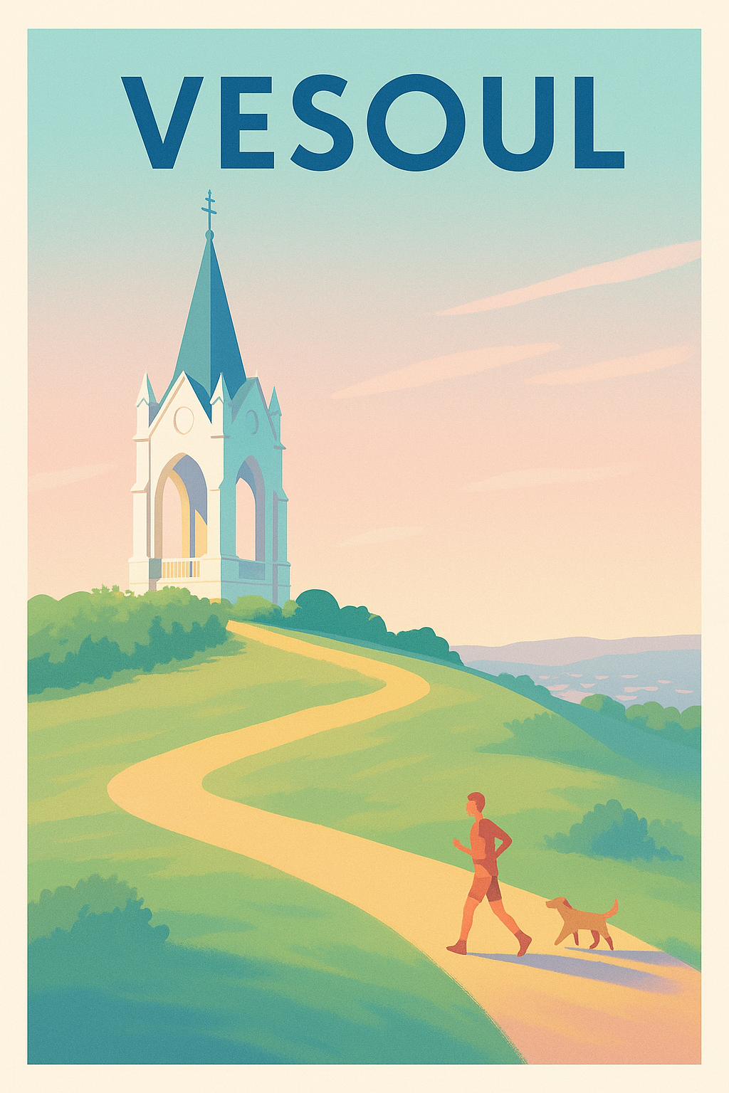Affiche de Vesoul - Promenade au sommet du Mont Vaudois