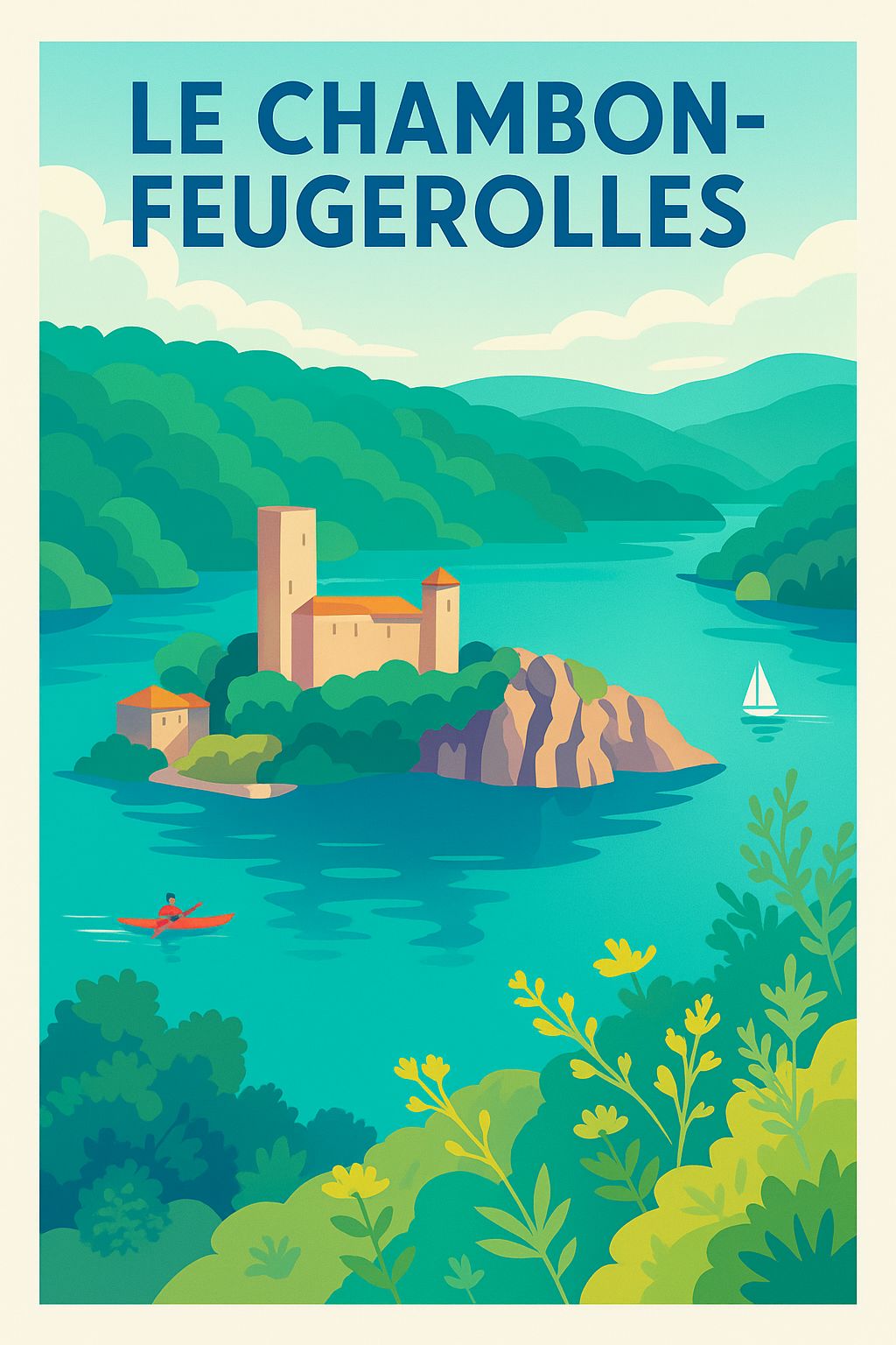 Affiche de Le Chambon-Feugerolles - Évasion au cœur des paysages verdoyants