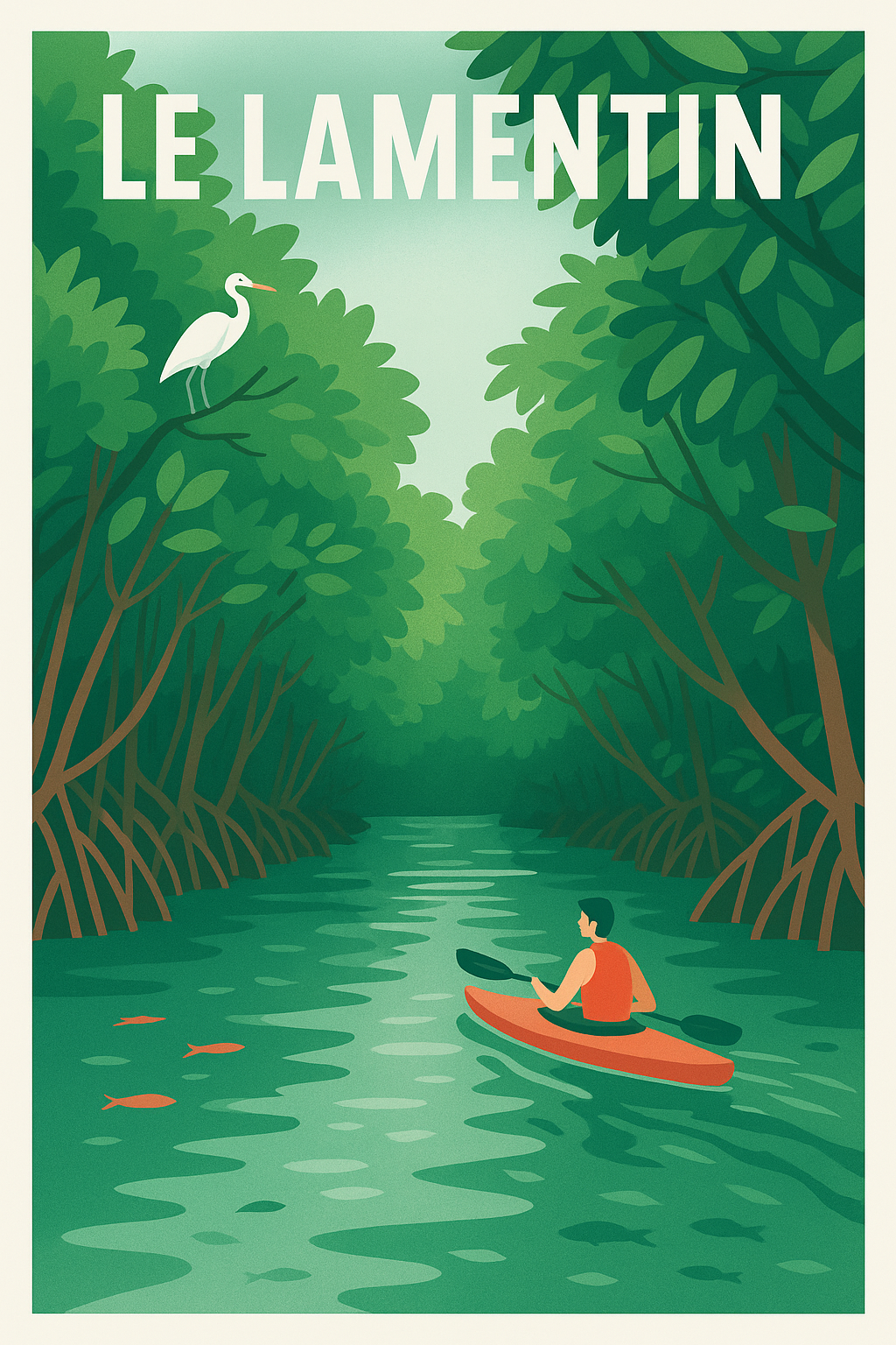 Affiche Le Lamentin — Aventure paisible au cœur de la nature · poster d'art de Le Lamentin