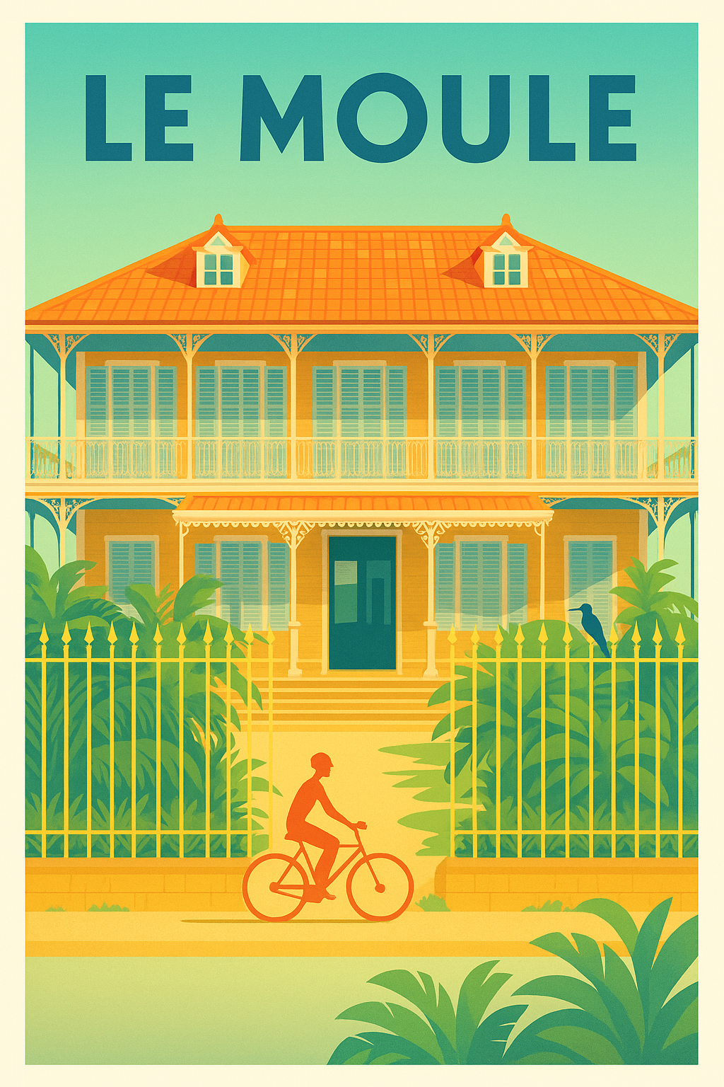 Affiche Le Moule — Charme créole et douceur de vivre · poster d'art de Le Moule